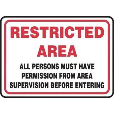 Accuform RESTRICTED AREA SAFETY SIGN ALL PERSONS MADC506VA
